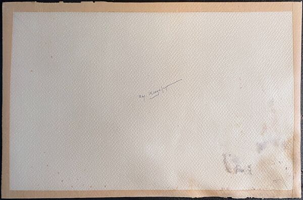 Tableau aquarelle originale 1949 ''Mur des lamentations - Jérusalem'' G. KUGELEM