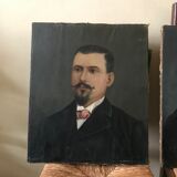 Oil portraits on canvas 19th century