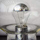 Bulb table light designed by Ingo Maurer, Munich 1966.