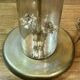 Large vintage lamp See Delmas 1970s glass and metal modern design