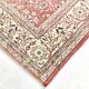 Red & Navy Blue Floral Vintage Persian Rug