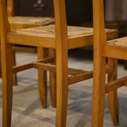Set of 6 Pierre Cruège chairs from the 1950s.