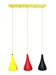 Louis Kalff – pendentif vintage Philips jaune, rouge, noir