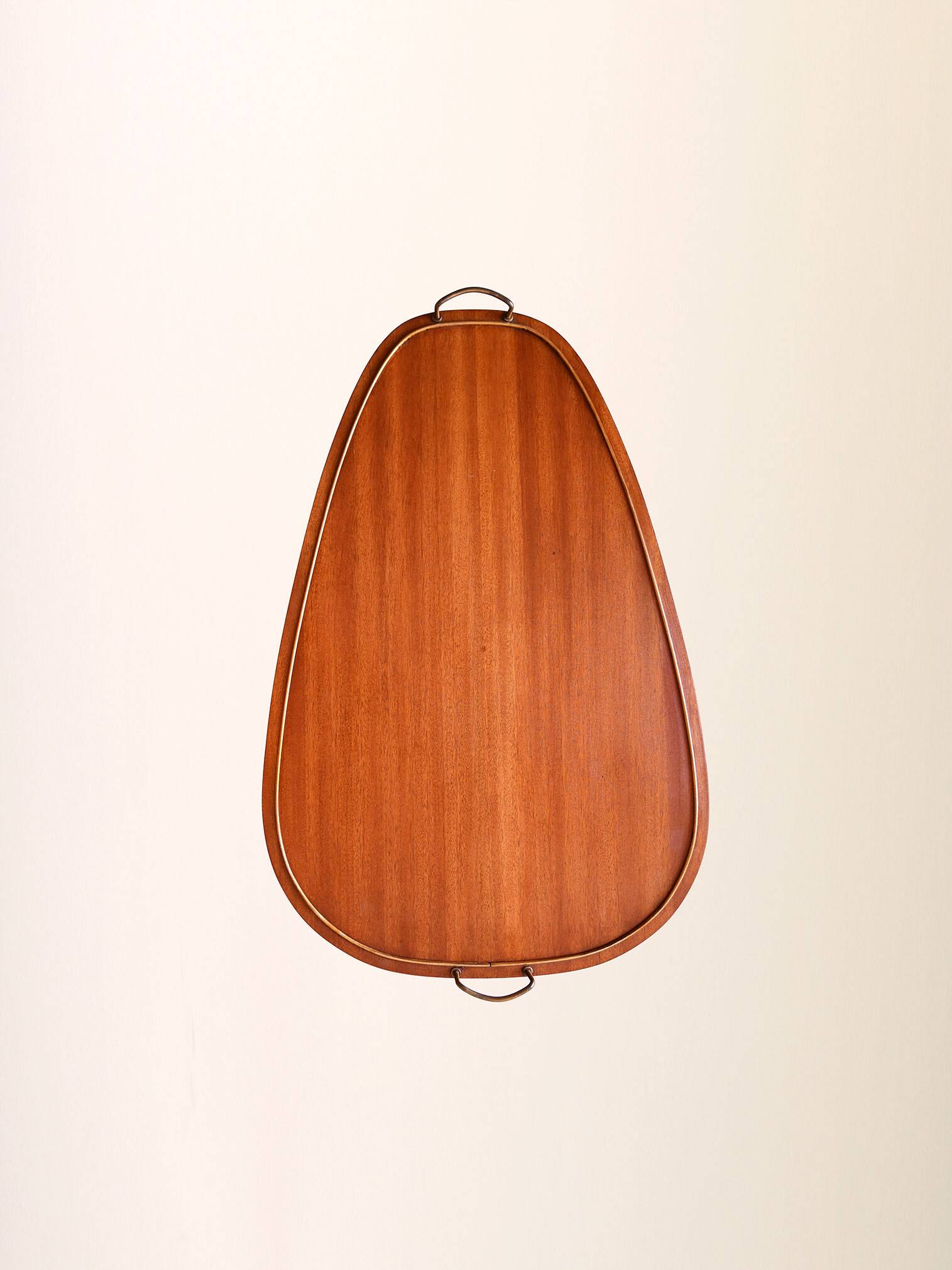 Scandinavian vintage mahogany trolley, 1940s