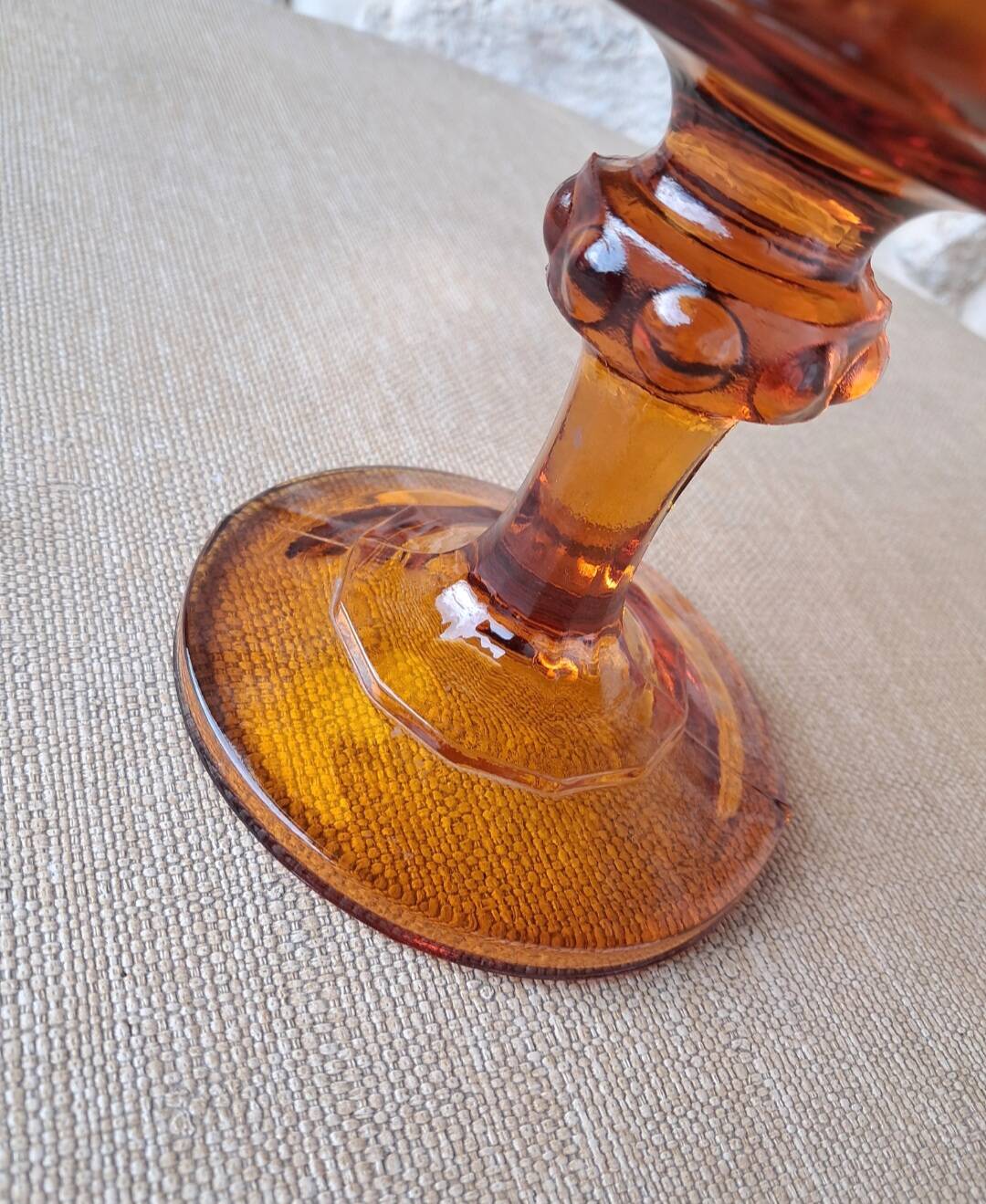 Amber glass cup