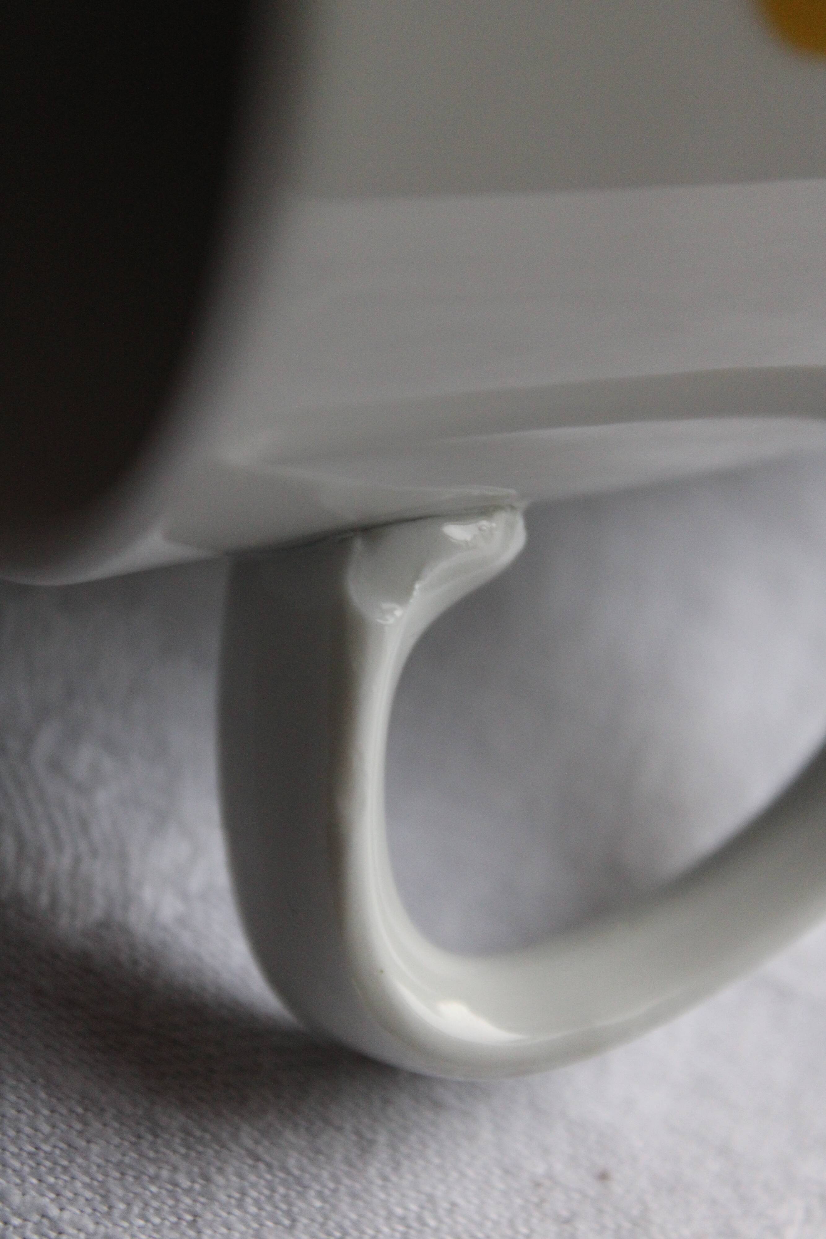 Set of 3 large cups décor 4-leaf clover Monopoli made in Italy