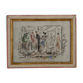 Aquarelle haute couture 1928 andré meurice