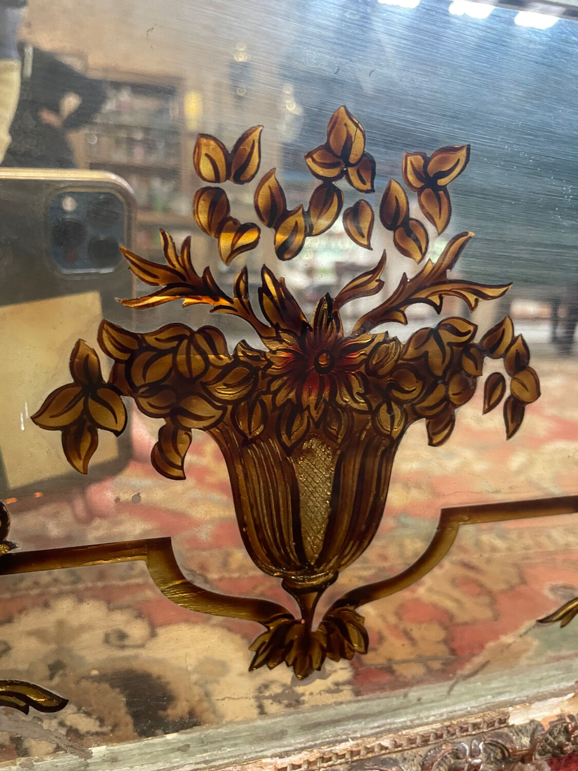 Venetian mirror from brasserie 325x131cm