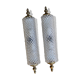 Pair applied glass and bronze