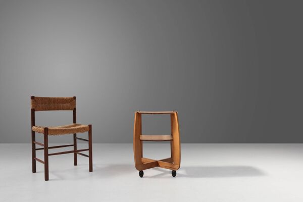 Table d'appoint en bois de hêtre école d'Amsterdam, Pays-Bas, années 1920