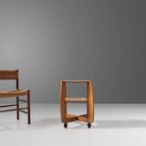 Amsterdam School beech wooden Side Table, The Netherlands 1920s