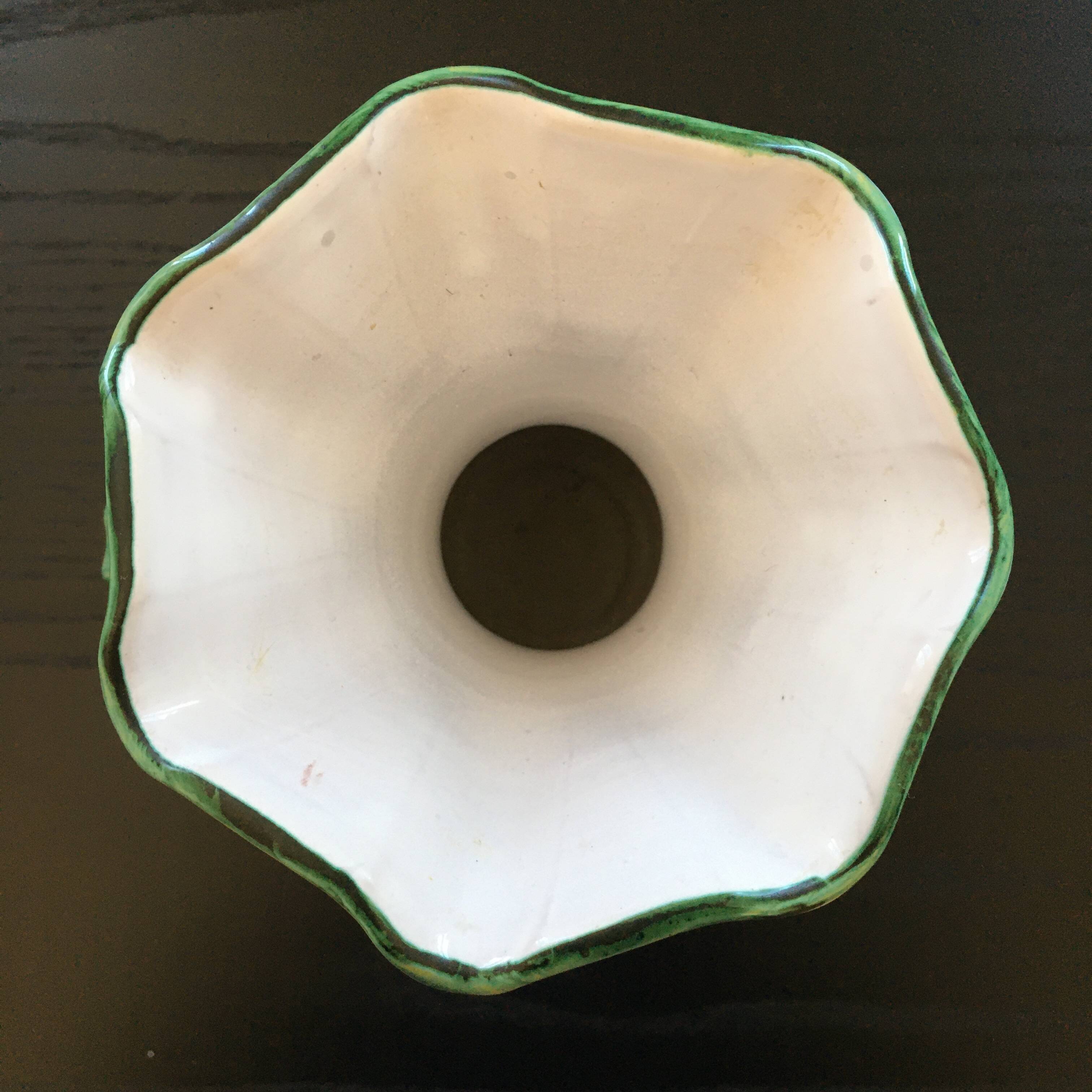 Signed floral decoration vase