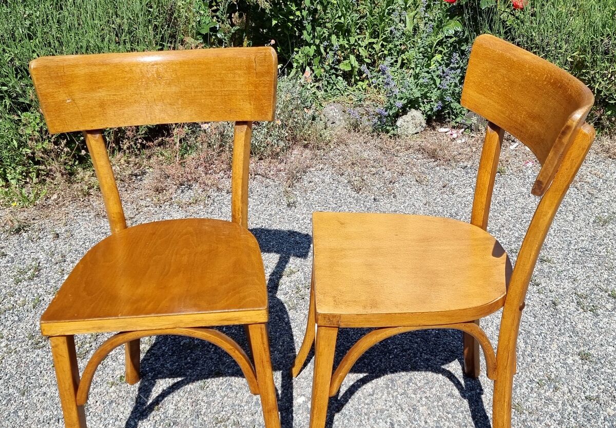 Paire de chaises bistrot années 60