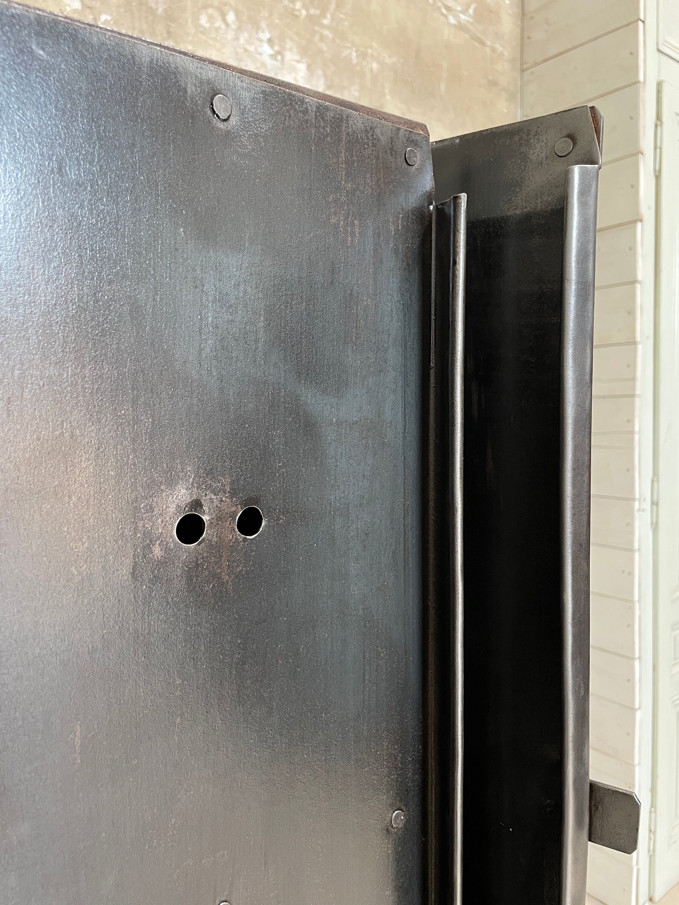 Industrial metal locker room