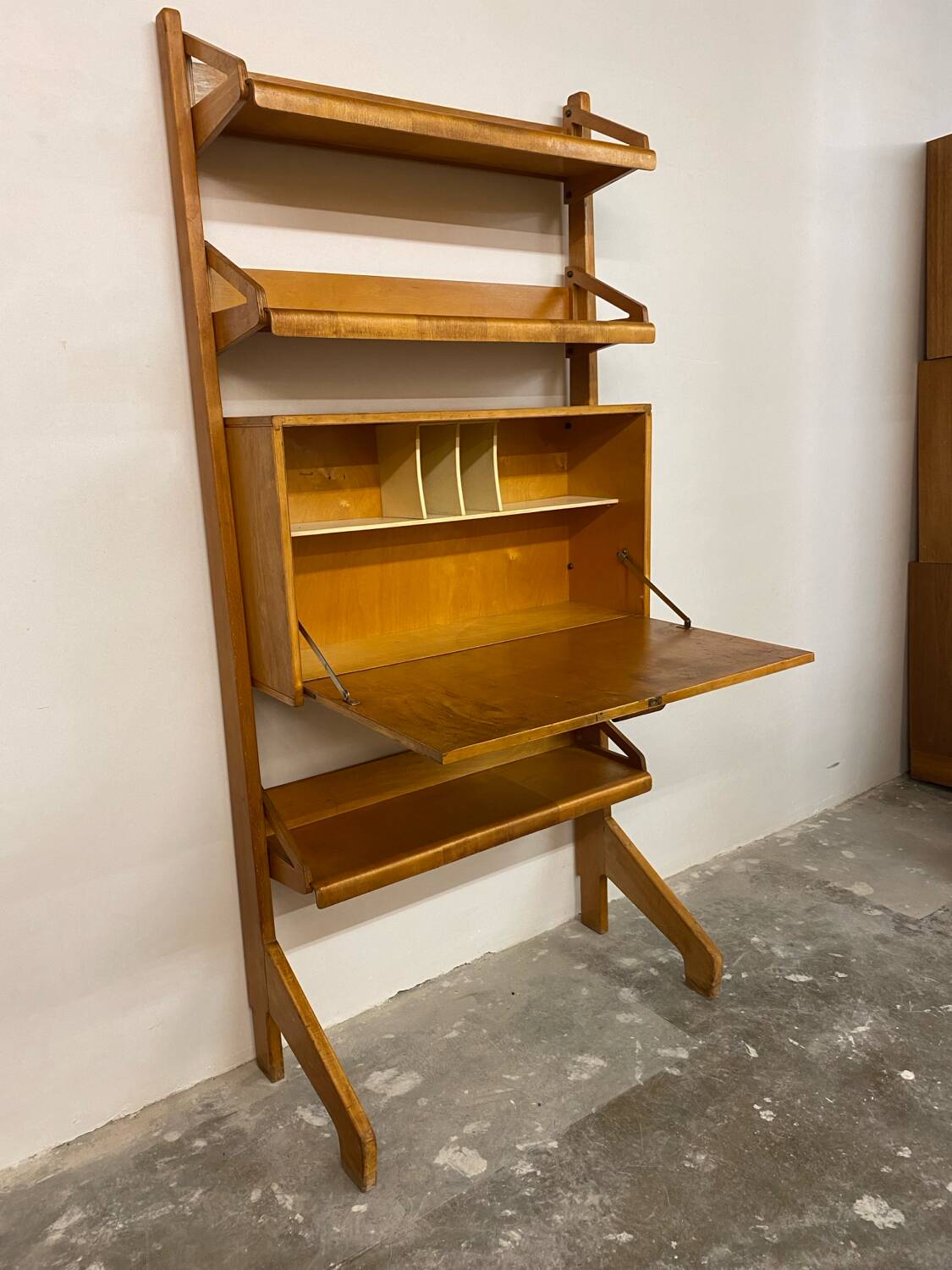 Mid-Century Wall Cabinet bookcase secretary by Cees Braakman for Pastoe