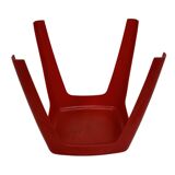 Vintage Space age plastic stool table mid century red plant stand