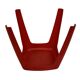 Vintage Space age plastic stool table mid century red plant stand