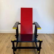 Red and Blue Chair in the Style of Gerrit Rietveld – De Stijl Movement