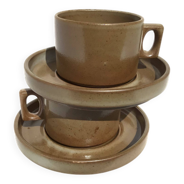 2 Brenne Stoneware Breakfast Cups