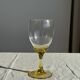 Set of 6 vintage yellow stemmed glasses: consisting of 4 large and 2 small.