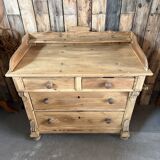 English pine chest of drawers