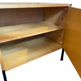 Storage furniture in ash and lacquered metal