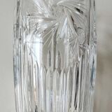 Vintage vase with stylish design, in finely cut Bohemian crystal -Star patterns, diamond points