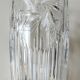 Vase vintage au Design stylé, en cristal de Bohème finement taillé -Motifs étoilés, pointes diamant
