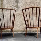 Pair of armchairs Baumann ' Eventaille" vintage 1960