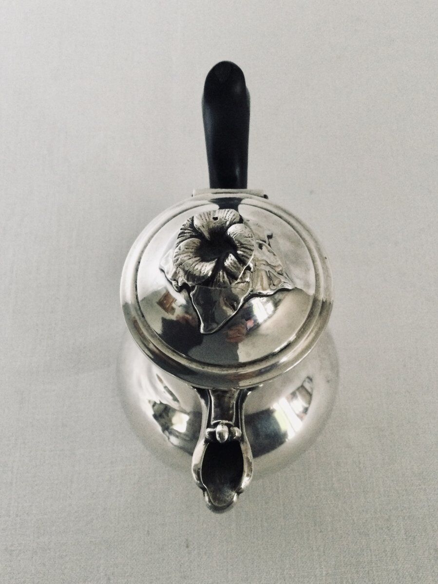 Small silver teapot