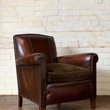 French Leather Chair, Normandy Model, Circa 1920’s
