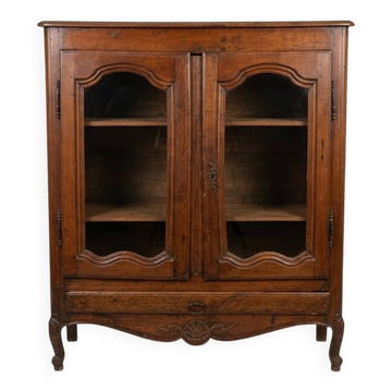 Display cabinet / Silver cabinet Louis XV style - antique solid wood furniture