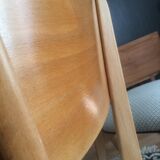 Lot de 4 chaises restaurées, années 50, assemblages monobloc