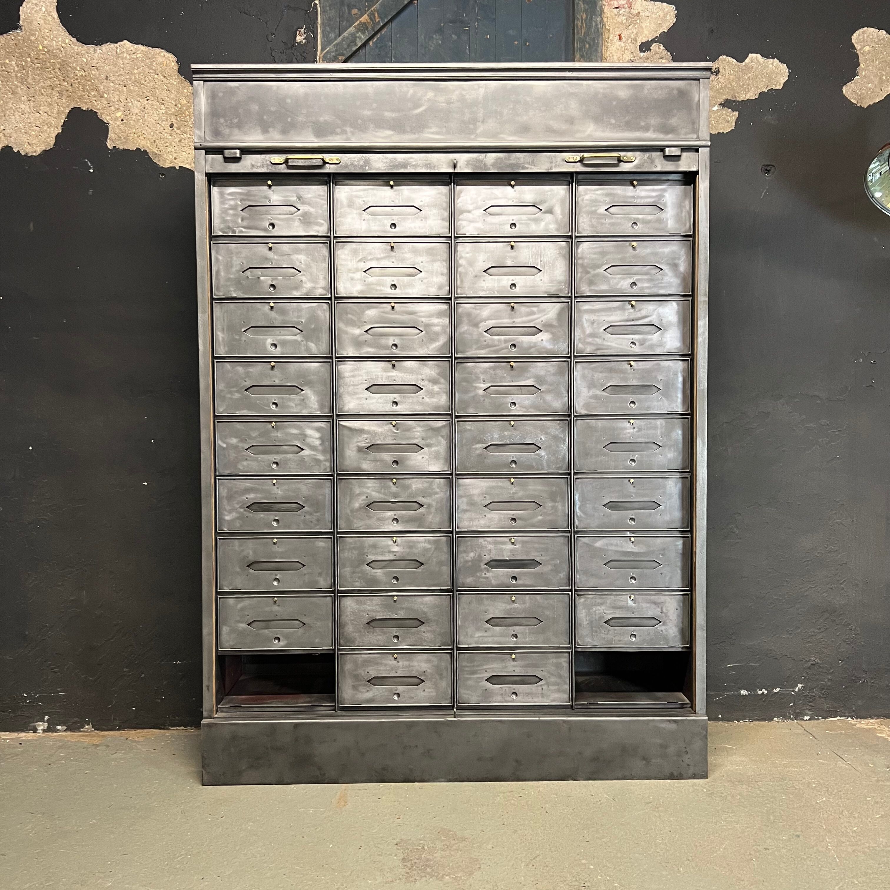 Furniture with flap and steel curtain circa 1930