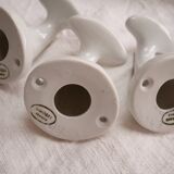 Set of 3 porcelain hooks