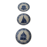 set of 3 decorative plates Delft