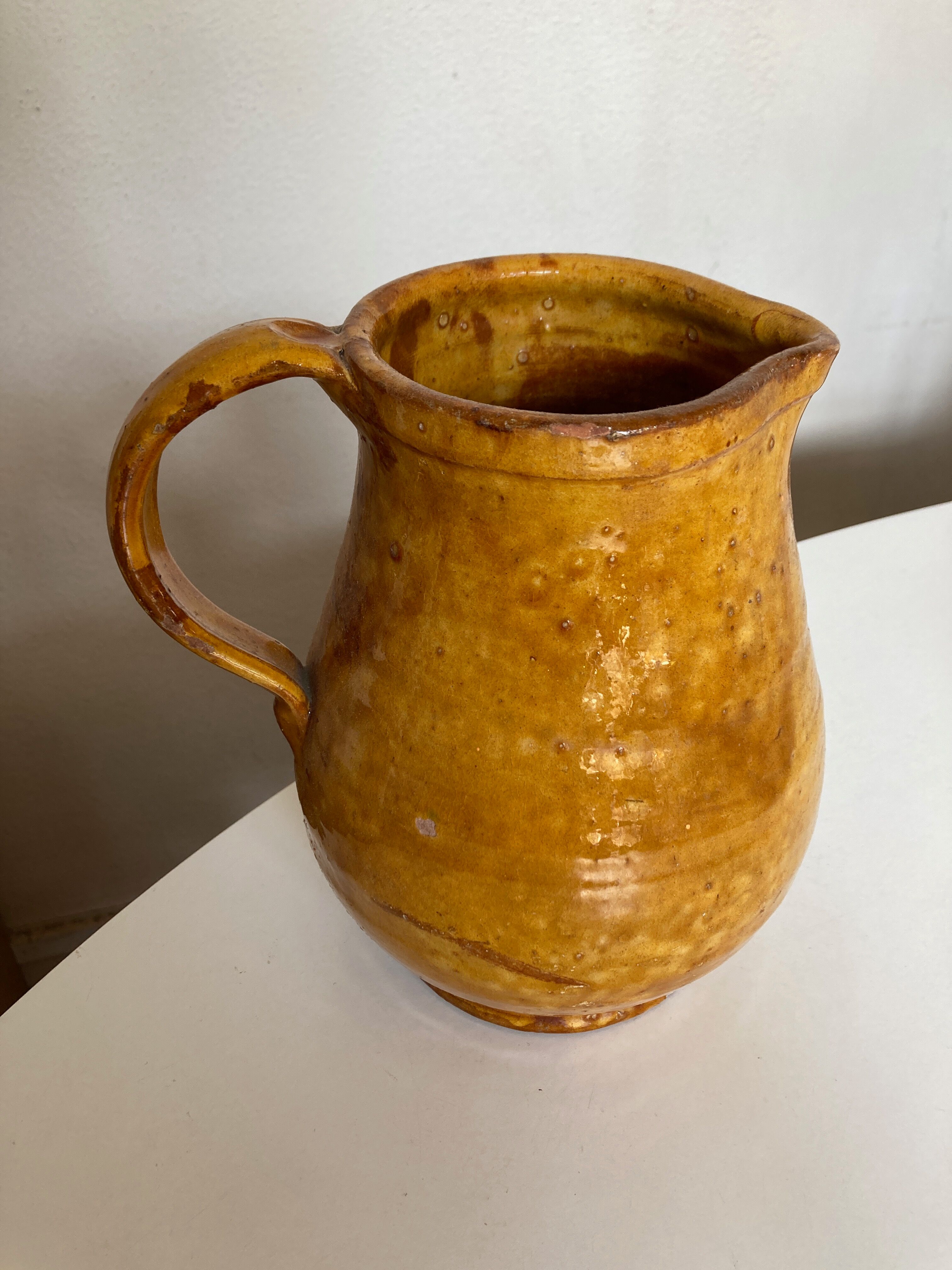 Pitcher of glazed earth Provence 1950