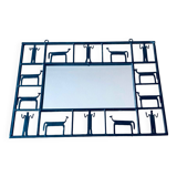 Rectangular mirror in ironwork, Frederick Weinberg