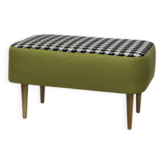 Green patterned bench