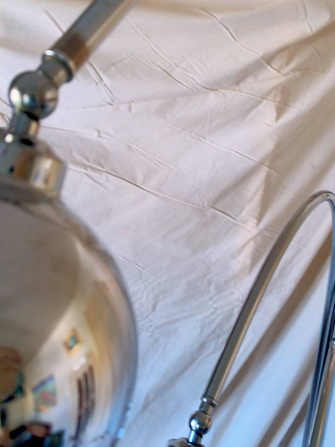 1970s Chrome Metal Lily of the Valley Lamp