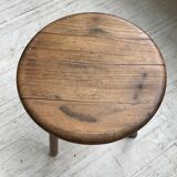 French tripod oak stool 50