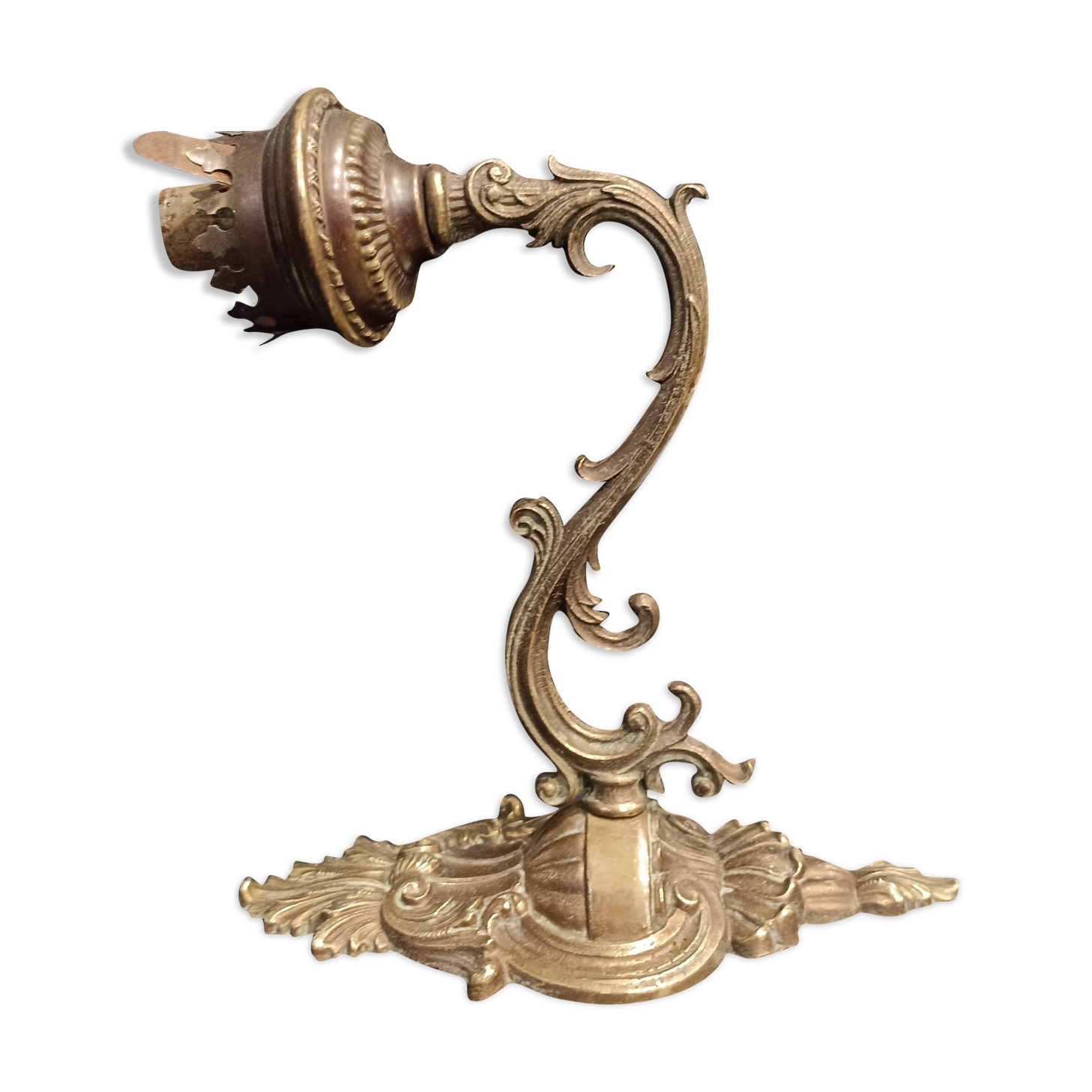 Brass wall light