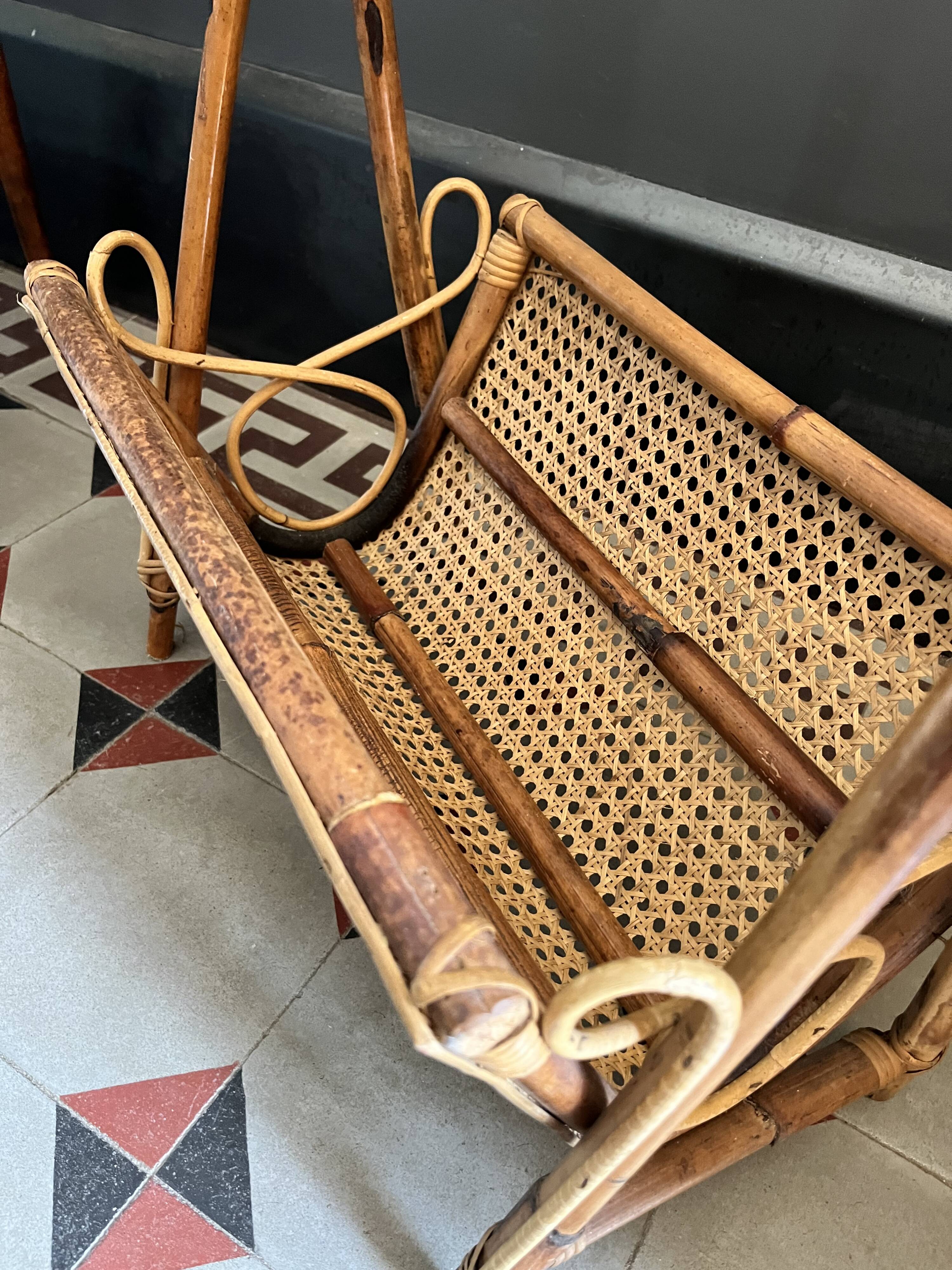 Rattan and canning magazine holders