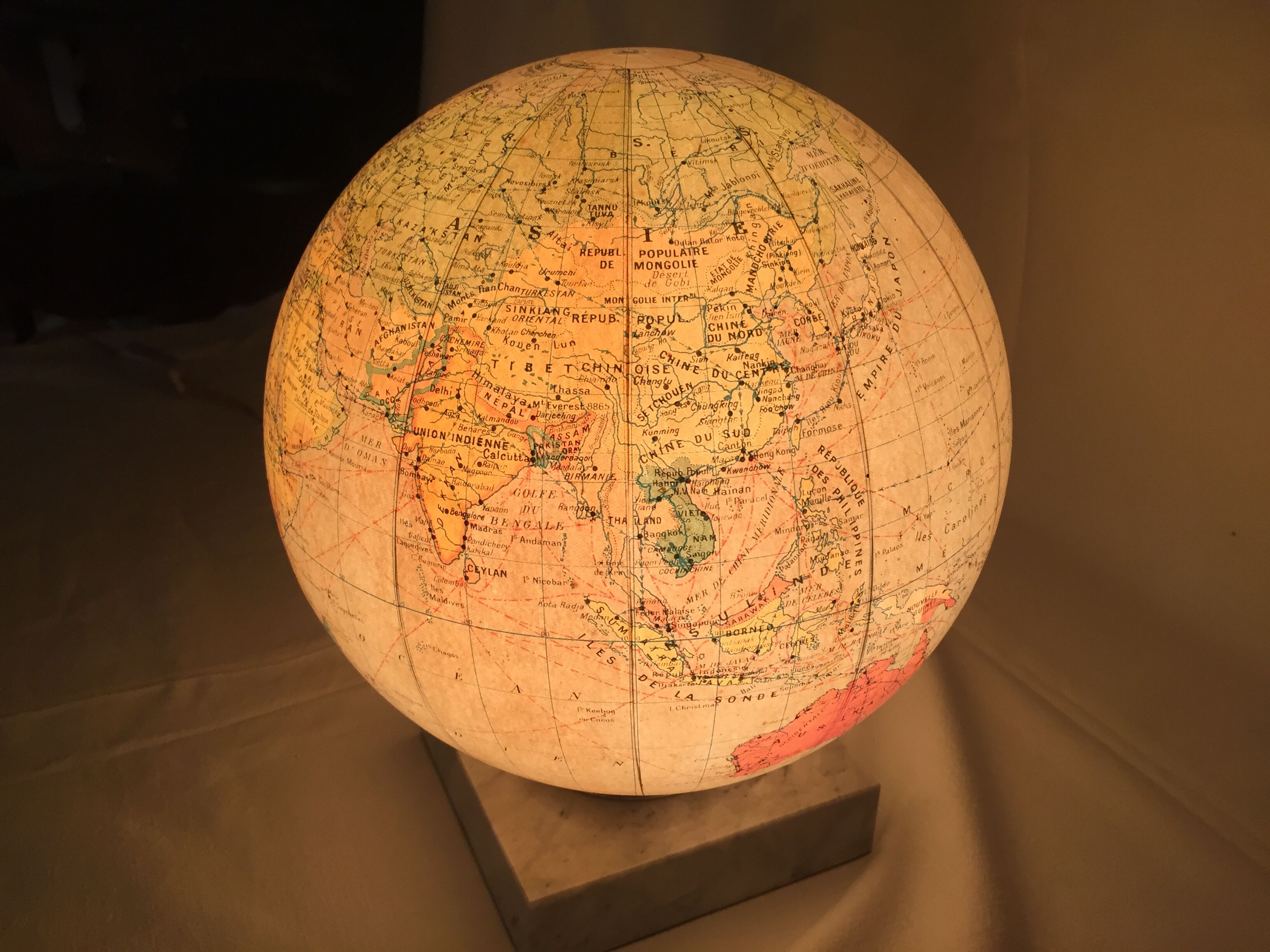 Vintage 20th century glass globe