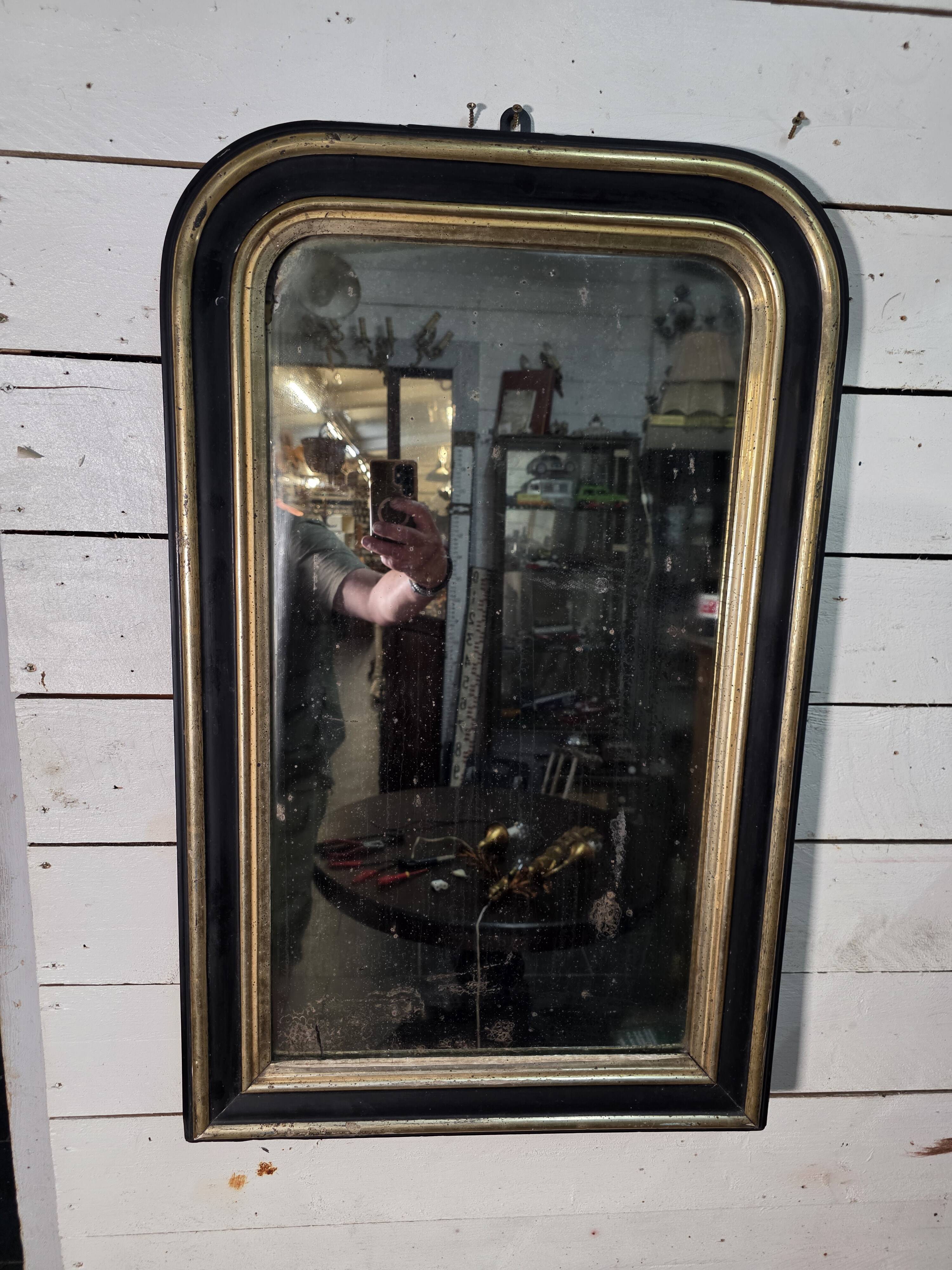 Miroir style Napoléon III du XIXème , 90×57cm
