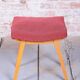 Mid-Century Stool in Upholstery and Beech, Slovakia, 1960s