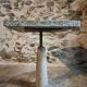 Table de bistrot de jardin industrielle avec plateau en terrazzo, France, milieu du XXe siècle