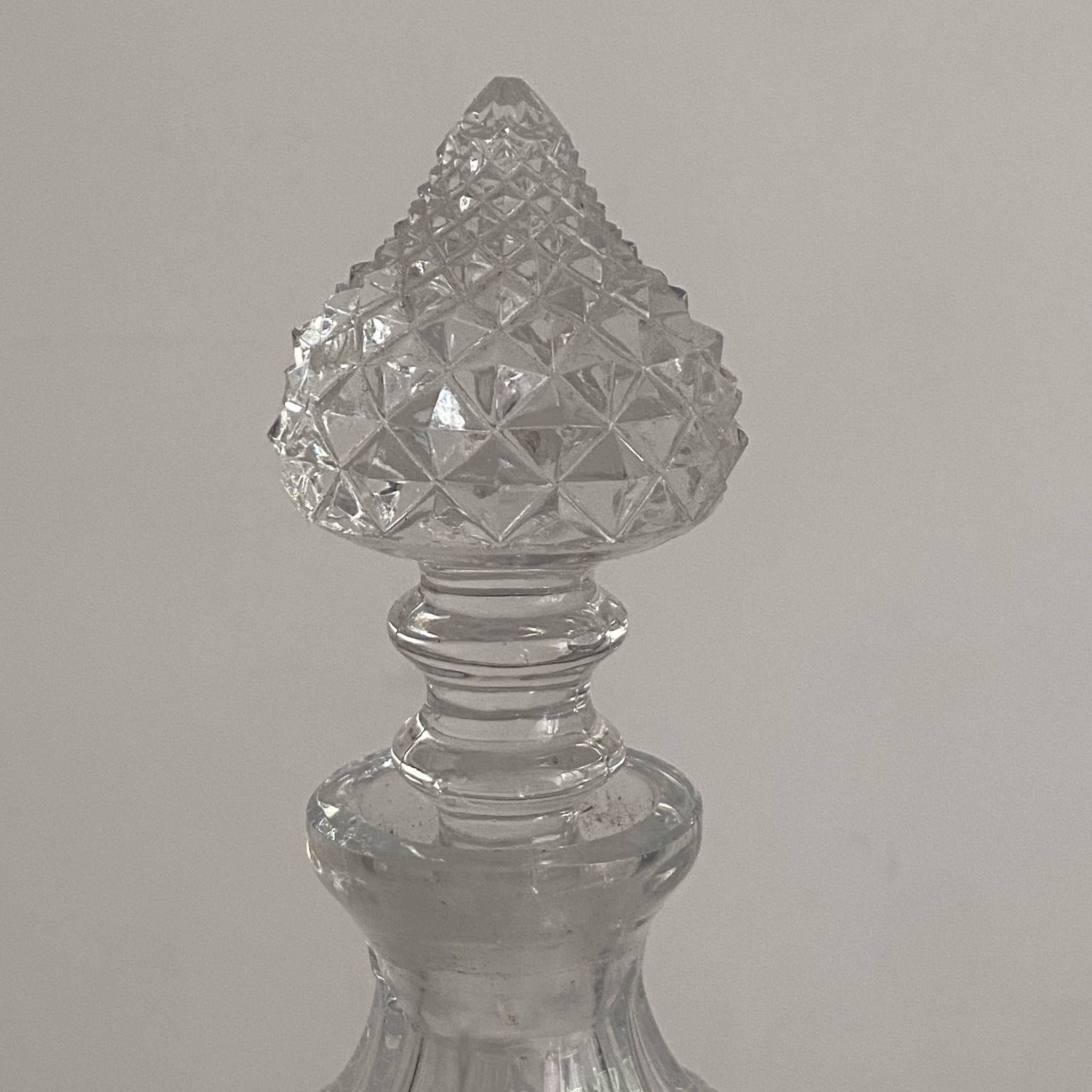 Carafe à décanter en cristal vintage 1970's