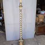 Silver carved wood floor lamp from the 1940s