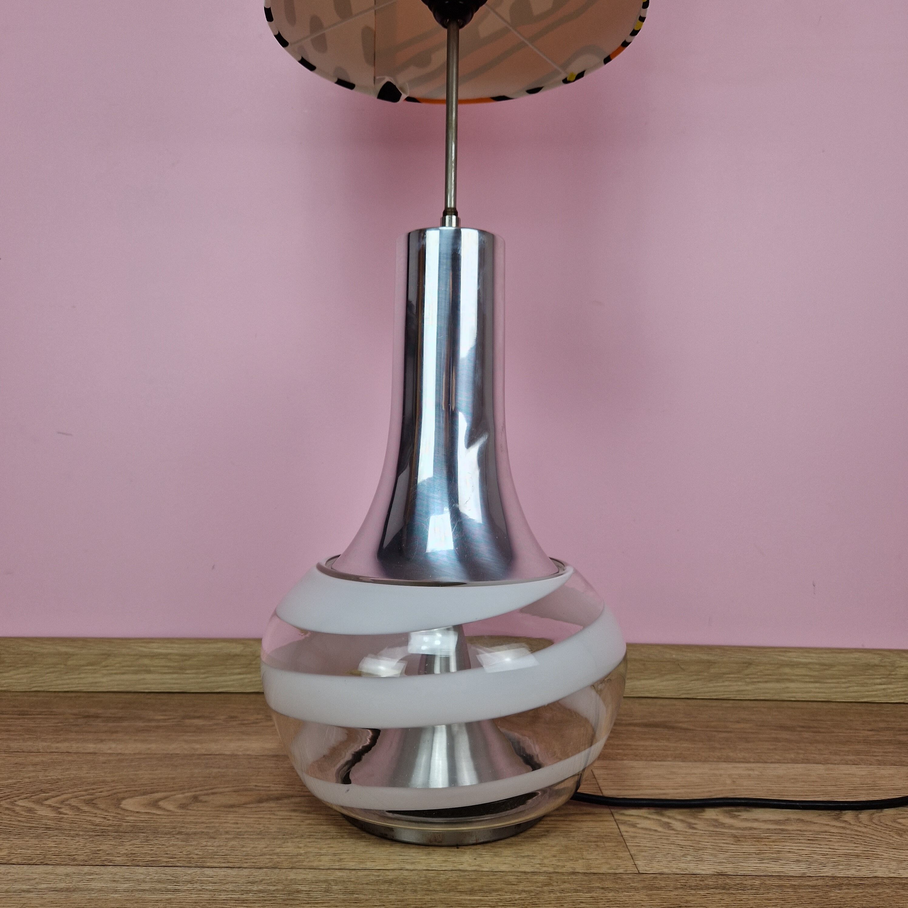 Floor Lamp with Illuminated Glass Base from Doria Leuchten, 1960s